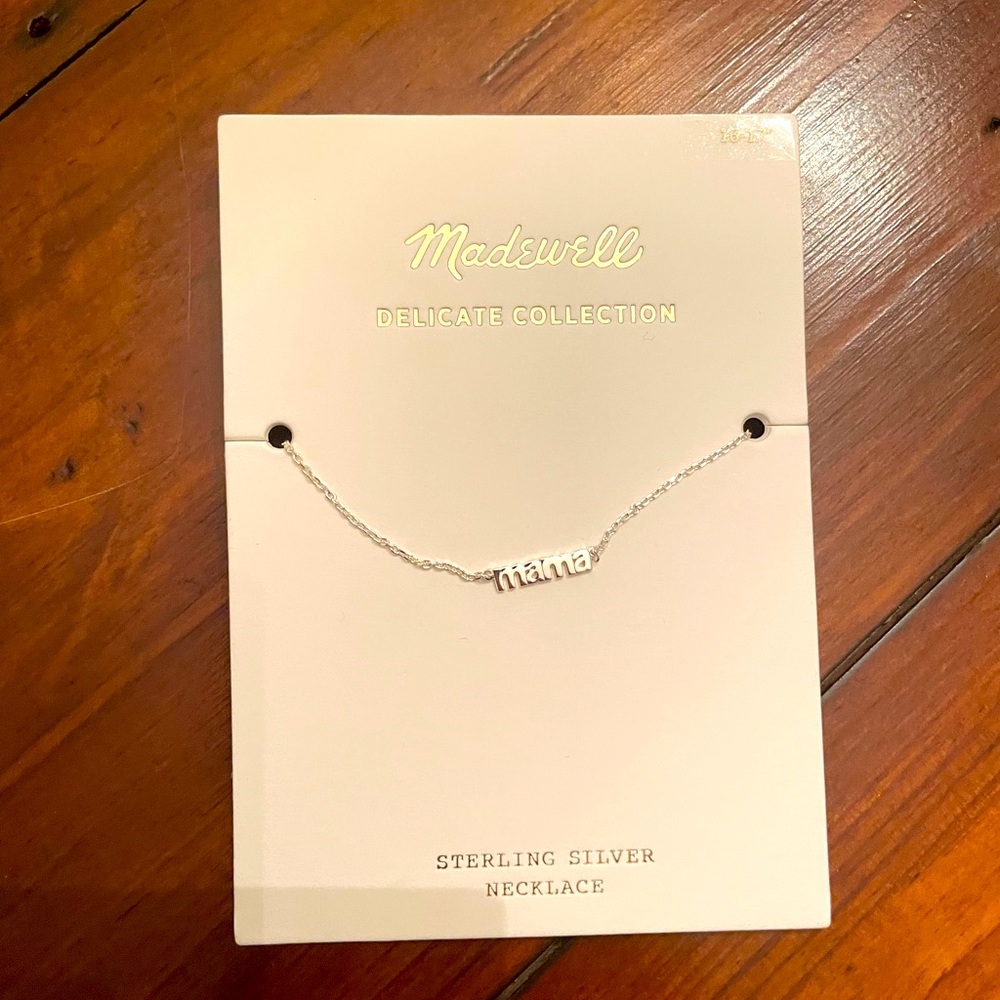 Madewell “Mama” silver necklace